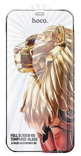 Защитное стекло на iPhone 12 Pro Max (6.7) G9, HOCO, Full screen HD tempered glass, черное