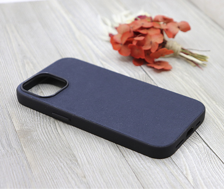 Чехол-накладка для iPhone 15, тканевый, магнитный (MagSafe), без лого, X-CASE, черный