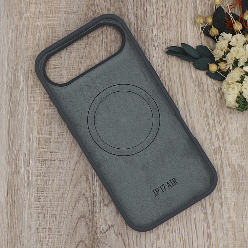 Чехол-накладка для iPhone 17 Air, Silicon Case, магнитный (MagSafe), без лого, X-CASE, угольно-серый