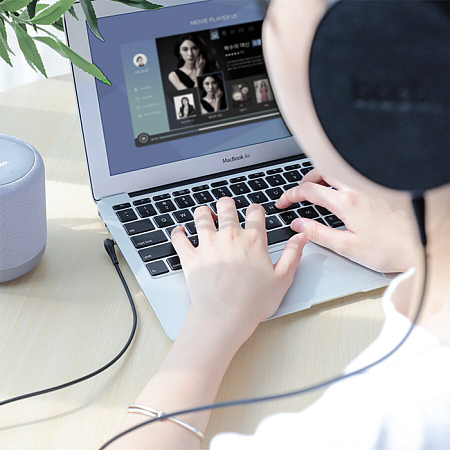 AUX Audio кабель 3,5 мм, UPA14, HOCO, угловой