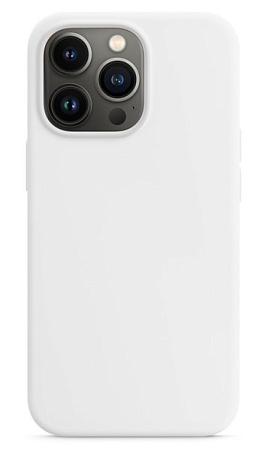 Чехол - накладка для iPhone 13 Pro Max, Silicon Case, без лого, белый