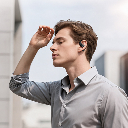 Беспроводные наушники EA11, HOCO, TWS с заушинами, время использования 8 часов, черный