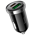 Автомобильное зарядное устройство, 1 USB QC3.0+1 PD 20W (Z44), HOCO, черный