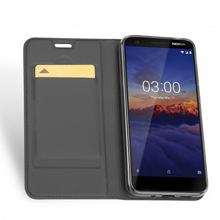 Чехол-книжка для Nokia 5.1, DU DU, боковой, серый