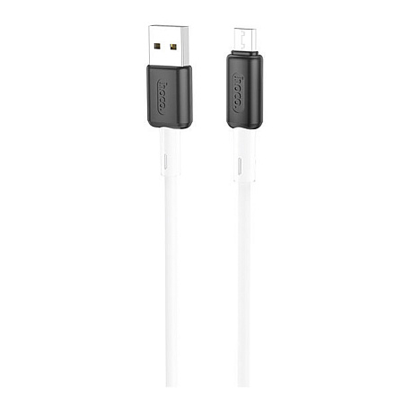 USB Кабель Micro, HOCO, X48, силиконовый с пружинкой, белый