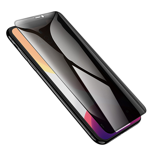 Защитное стекло на iPhone XR/11 (A777 Plus), HOCO, антишпионское, черное