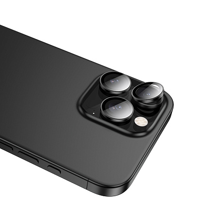 Защитное стекло для iPhone 16 Pro/16 Pro Max, V13, HOCO, на заднюю камеру, черный