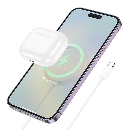 Беспроводное зарядное устройство, CW52, Type-C, HOCO, Magsafe, белый