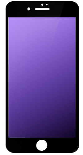 Защитное стекло на iPhone 7/8/SE (2020), Anti-blue ray матовый, черный, X-CASE