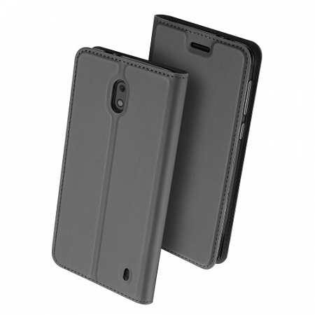 Чехол-книжка для Nokia 2, DU DU, боковой, серый