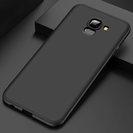Чехол-накладка для Samsung Galaxy A6 (2018), A600F, из 3х частей, черный