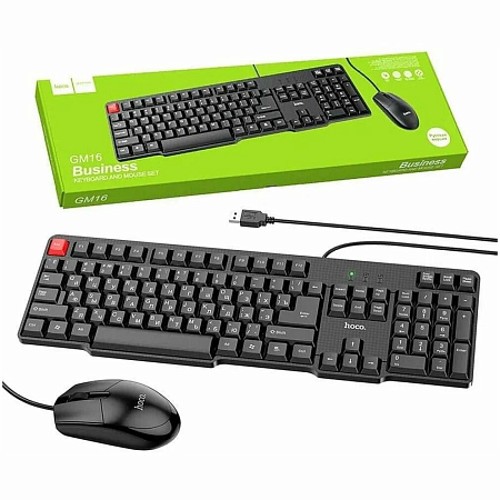 Клавиатура+проводная мышка, GM16, HOCO