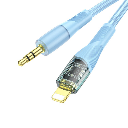 AUX Audio кабель 3,5 мм на Lightning, UPA25, HOCO, синий