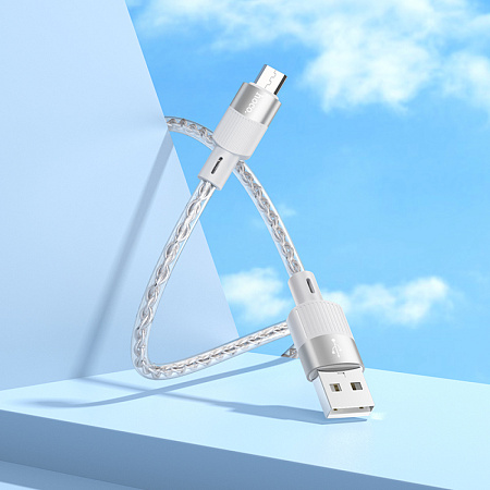 USB Кабель Micro, HOCO, X99, 1м, силиконовый, серый