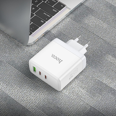 Сетевое зарядное устройство, 3 PD 45W/20W + 1 USB 18W (N30), HOCO, белый