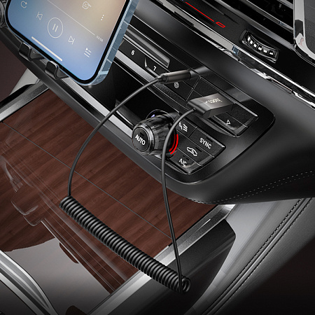 Bluetooth Receiver, E78, HOCO, металлический серый