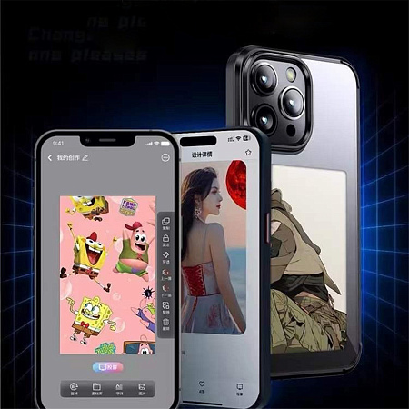 Чехол-накладка для iPhone 16 Pro, с экраном, без лого, X-CASE, черный
