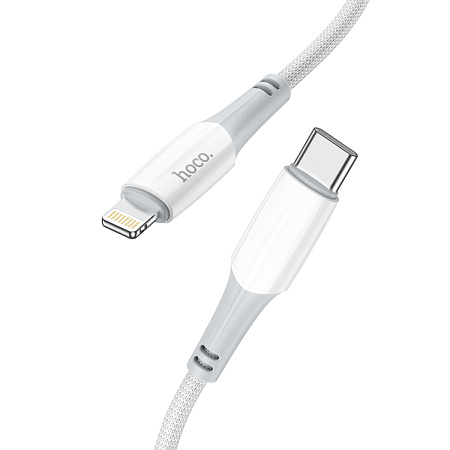 Кабель Lightning to Type-C (PD), HOCO, X70, 1м, 20W, белый