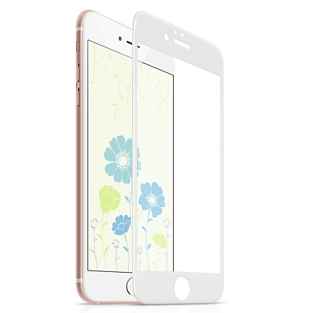 Защитное стекло на iPhone 6/6S(SP2), HOCO, 3D, закруглённое, белое