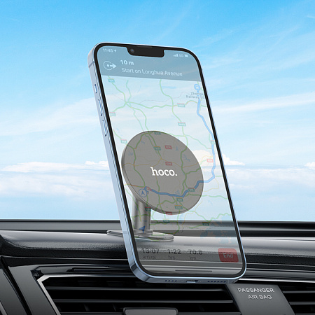 Держатель автомобильный на торпеду магнитный, H13, HOCO, Magsafe, черный