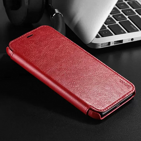 Чехол-книжка для iPhone X/XS, HOCO, Crystal, красный