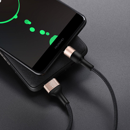 USB Кабель Type-C, HOCO, X26, черно-золотой
