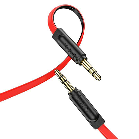 AUX Audio кабель 3,5 мм, UPA16, 2m, HOCO, черно-красный