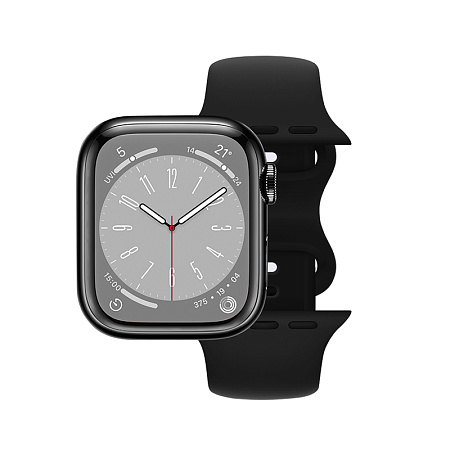 Ремешок на руку для Apple Watch 44/45/46/49 мм, HOCO, WA15, Silicon, черный