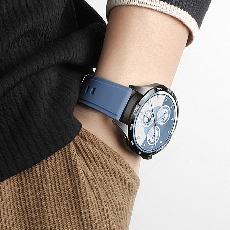 Ремешок на руку универсальный для умных часов 22мм, HOCO, WH17, силиконовый, черный