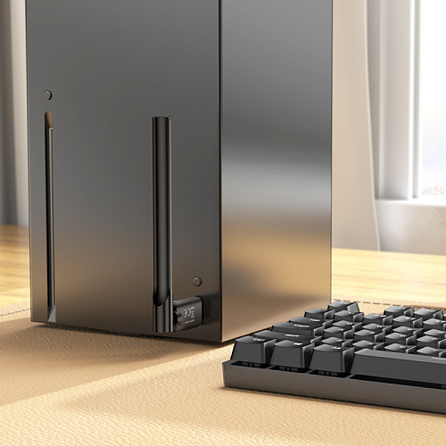 Адаптер WiFi4 USB, HI32, HOCO, антенна, черный