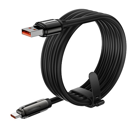 USB Кабель Type-C, 5A, HOCO, U136, 1.2м, черный