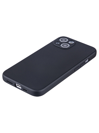 Чехол силиконовый для iPhone 13 (6.1), good quality, с защитой камеры, X-CASE, черный
