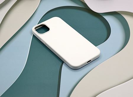 Чехол-накладка для iPhone 14 Plus, Silicon Case, без лого, белый