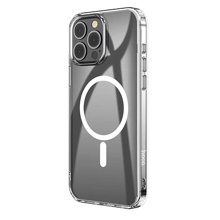 Чехол для iPhone 15 Pro усиленная защита от удара, Магнитный (MagSafe), Magnetic series, HOCO, прозрачный