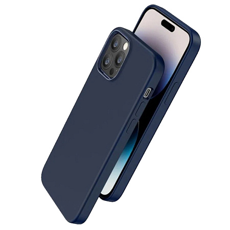 Чехол для iPhone 15 Pro, Silicone case, Магнитный (MagSafe), Pure series, HOCO, синий