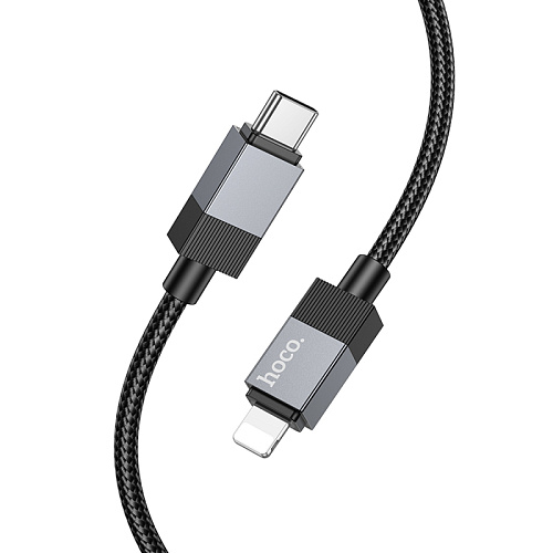 Кабель Lightning to Type-C (PD), HOCO, X110, 1 метр, цвет черный