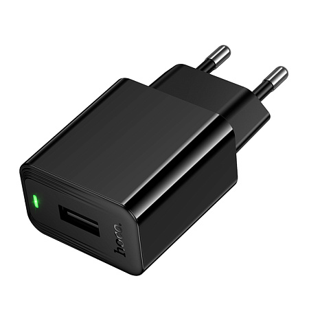 Сетевое зарядное устройство, 1 USB 2.1A (CS91A), HOCO, черный