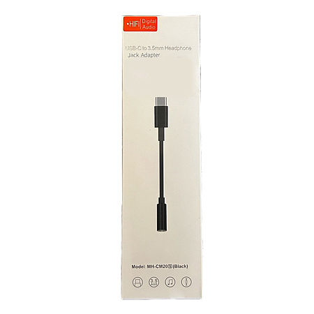 Переходник Type-C на 3,5mm Jack, MH-CM20S, музыка+разговор, черный