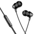 Проводные наушники M94, Universal earphones with microphone, HOCO, вакуумные, черные