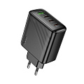 Сетевое зарядное устройство, 3 PD 67W + 1 USB 3.0 QC (CS27A), HOCO, черный