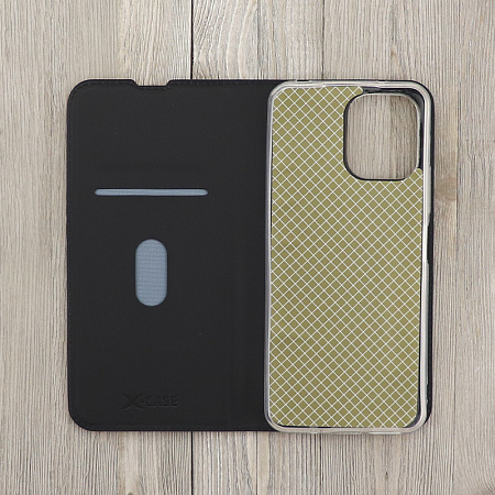 Чехол-книжка для Xiaomi Redmi 12 (4G)/redmi 12 (5G)/Note 12R, X-CASE, боковой, черный