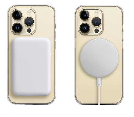 Чехол силиконовый для iPhone 14 Pro (6.1), Магнитный (MagSafe), X-CASE, прозрачный