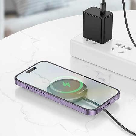 Беспроводное зарядное устройство, CW52, Type-C, HOCO, Magsafe, белый