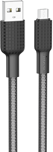 USB Кабель Micro, HOCO, X69, 1м, черный с белым