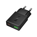 Сетевое зарядное устройство, 1 PD 20W + 1 USB 3.0 QC (N73), HOCO, черный