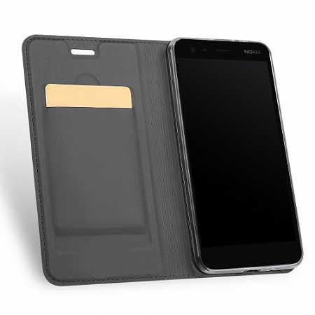 Чехол-книжка для Nokia 2, DU DU, боковой, серый