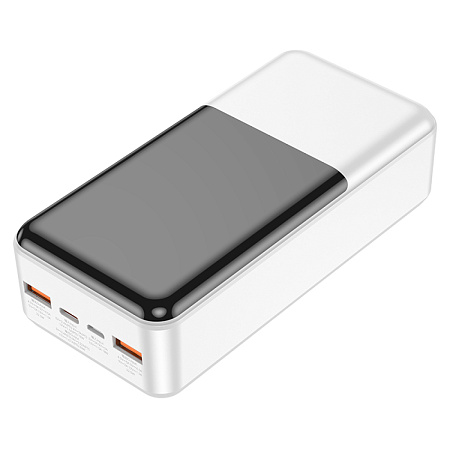 Универсальный Доп. Аккумулятор 30000mAh, J108B, HOCO, выход: 1 USB (22.5W)+1 PD (18W), белый