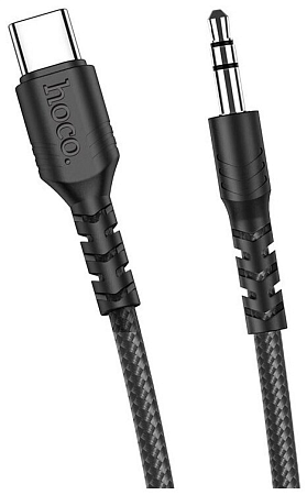 AUX Audio кабель 3,5 мм на Type-C, UPA17, HOCO, черный