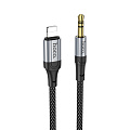 AUX Audio кабель 3,5 мм на Lightning, UPA26, HOCO, черный