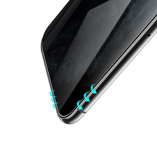 Защитное стекло на iPhone X/XS/11 Pro (A12 Pro), HOCO, Privacy Nano 3D full screen edges, черное
